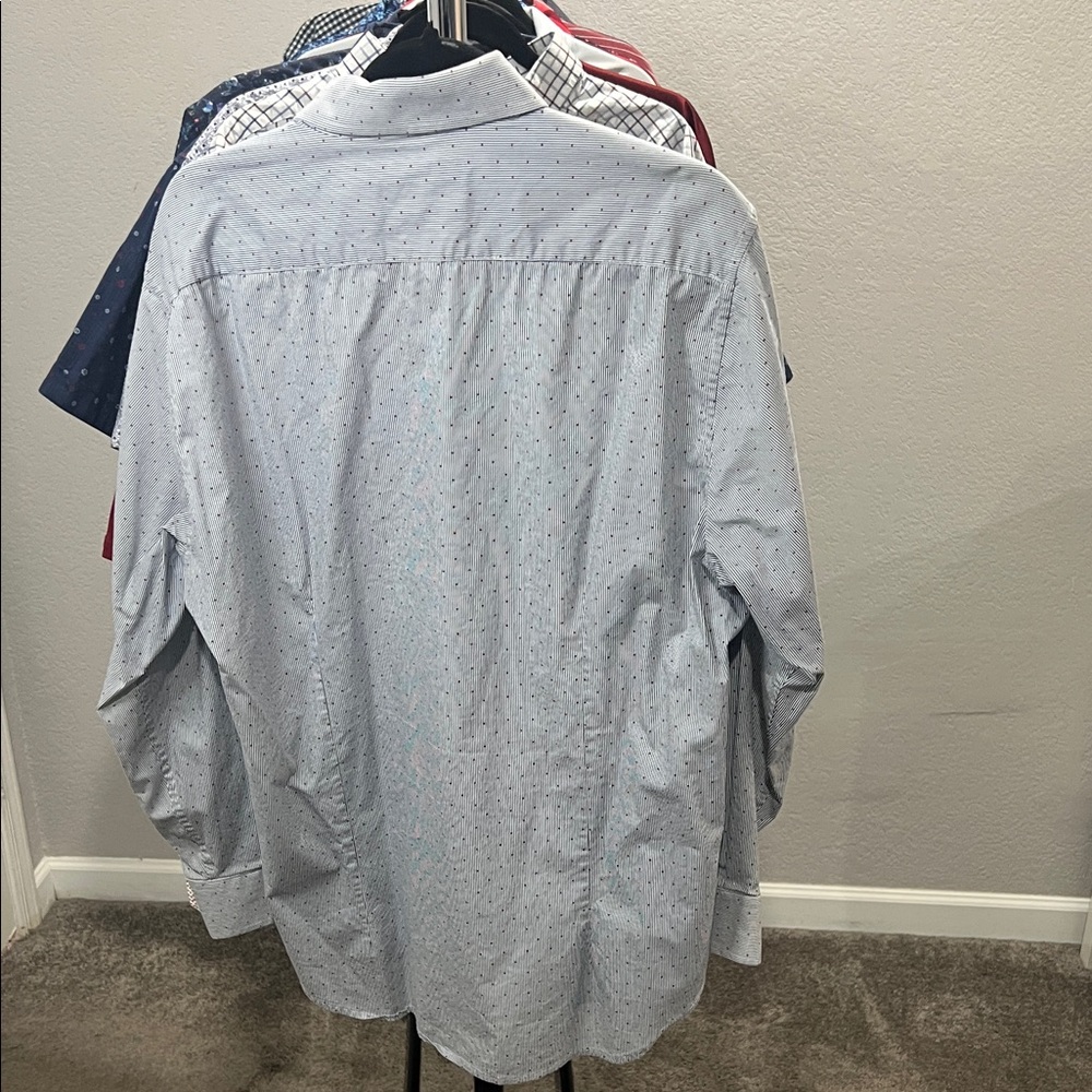 Report Collection Light Blue Patterned Shirt - Picture 3 of 3